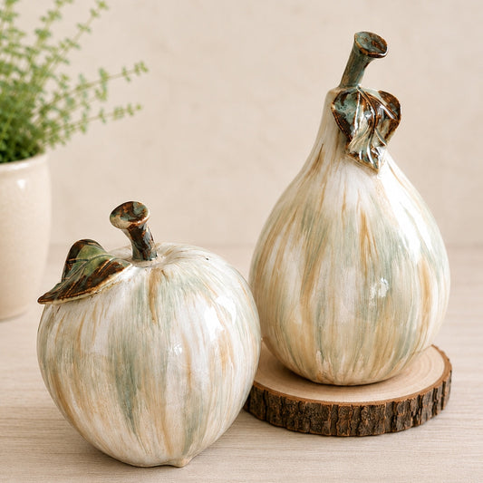 Large Apple & Pear Decorative Set
